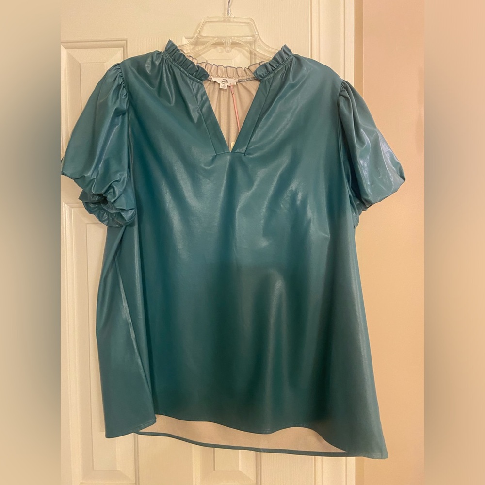 Faux leather top XL/1X